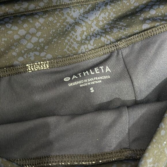 Athleta Snake Print Dress Blue 2 Piece Set Bra And Scrunch Shorts - Picture 7 of 11